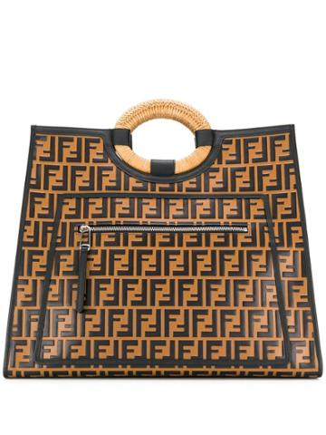 Fendi Pre-owned 2000 Runaway Tote - Brown