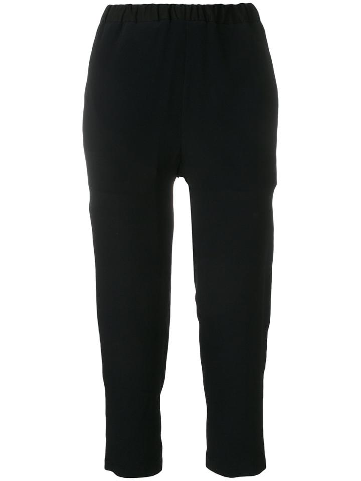 Marni Reversed Satin Crepe Trousers - Black