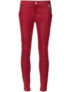 Rta 'lucy' Leather Pants, Women's, Size: 26, Red, Lamb Skin