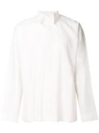 Homme Plissé Issey Miyake Stylized Collar Plain Shirt - White