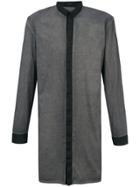 Unconditional Contrast Long Funnel Neck Shirt - Grey