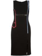 Versace Crystal Embellished Cocktail Dress, Women's, Size: 42, Black, Silk/acetate/crystal