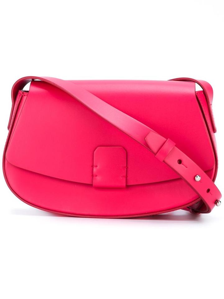 Nico Giani Button Cross Body Bag, Women's, Pink/purple, Calf Leather