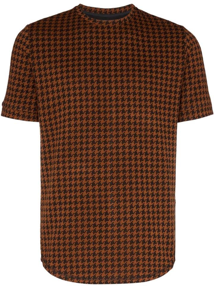Prévu Giovinco Houndstooth T-shirt - Brown