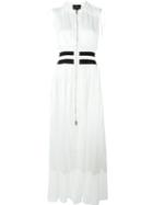 Alexander Wang Zip Front Maxi Dress, Women's, Size: 2, Nude/neutrals, Viscose/acetate/cotton/polyester