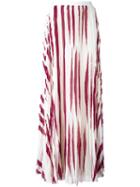 Tory Burch Zebra Print Pleated Skirt, Women's, Size: 2, Nude/neutrals, Polyester