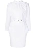 Atlantique Ascoli Frill Collar Dress, Women's, Size: 2, White, Cotton/linen/flax