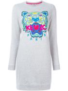 Kenzo 'tiger' Sweatshirt Dress, Women's, Size: Medium, Grey, Cotton