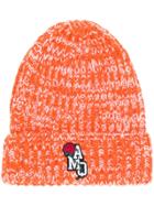 Alexander Mcqueen Ribbed Logo Beanie - Yellow & Orange