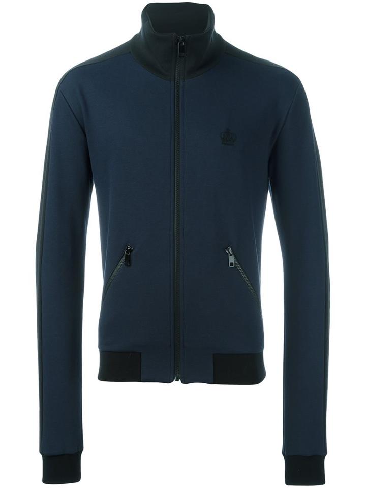 Dolce & Gabbana Embroidered Crown Zip Cardigan