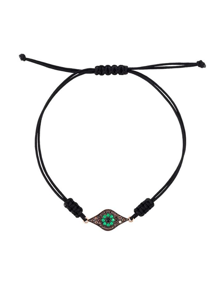 Ileana Makri Flower Motif Bracelet, Women's, Black