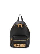 Moschino Lettering Logo Backpack - Black