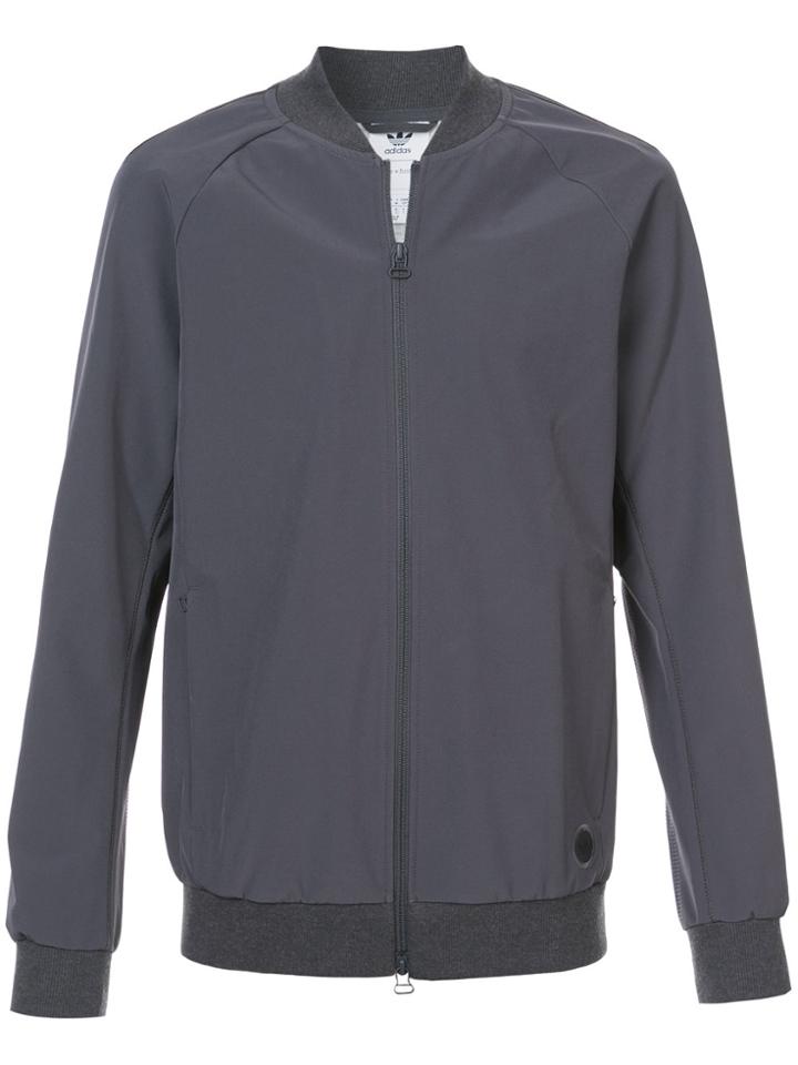 Wings+horns Zipped Shirt Jacket - Grey