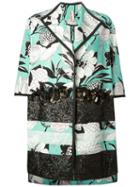 Antonio Marras Floral Print Sequin Embellished Coat
