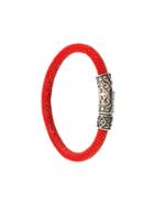 Nialaya Jewelry Lock Bracelet, Men's, Size: Large, Red