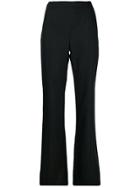 Talbot Runhof Creased Flared Trousers - Black