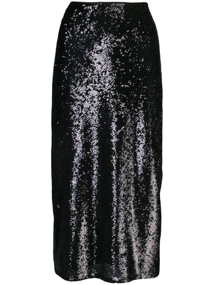 Cinq A Sept Marta Sequin Skirt - Black