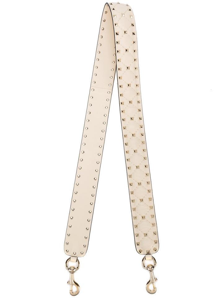Valentino - Valentino Garavani Rockstud Bag Strap - Women - Leather/metal - One Size, Nude/neutrals, Leather/metal