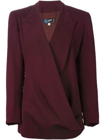 Claude Montana Vintage Draped Blazer - Red