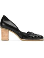Sarah Chofakian Cut Out Details Pumps - Black