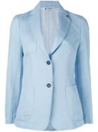 Barena - Blazer Jacket - Women - Cotton/linen/flax - 40, Blue, Cotton/linen/flax