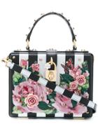 Dolce & Gabbana Rose Striped Box Bag - White