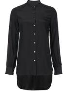 Frame Denim Button Down Shirt, Women's, Size: Small, Black, Silk