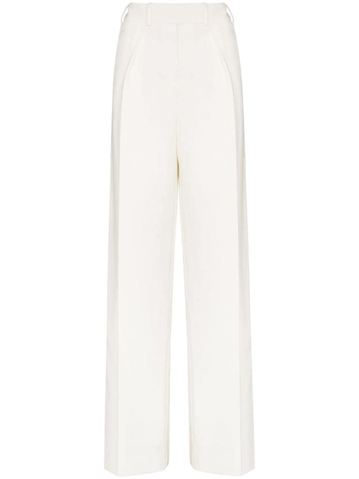 Alexandre Vauthier High-waisted Wide-leg Trousers - White