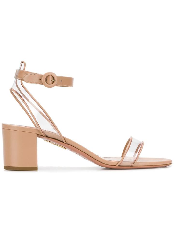 Aquazzura Minimalist 50 Sandals - Neutrals