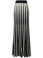 N.peal Cashmere Long Contrast Stripe Skirt - Blue