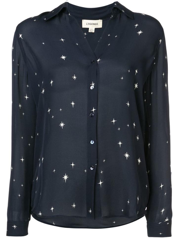 L'agence Star Print Blouse - Blue
