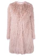 Red Valentino Midi Fur Coat - Nude & Neutrals