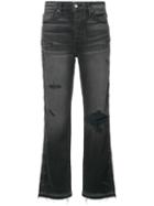 Amiri Distressed Bootcut Jeans - Black