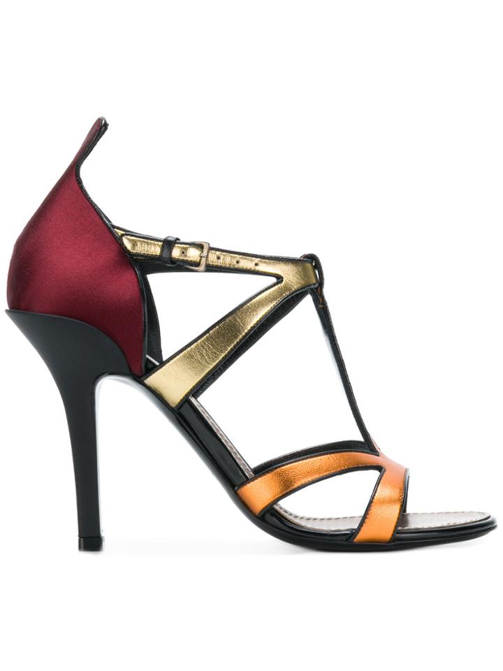 Fabrizio Viti Cut Out Heeled Sandals - Metallic