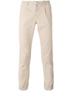 Paolo Pecora - Tapered Trousers - Men - Cotton/linen/flax/spandex/elastane - 52, Nude/neutrals, Cotton/linen/flax/spandex/elastane