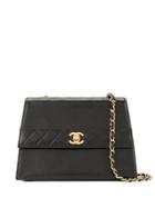 Chanel Vintage Trapezoid Turn-lock Chain Bag - Black