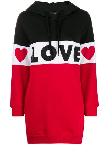 Love Moschino Color-block Logo Hoodie - Black