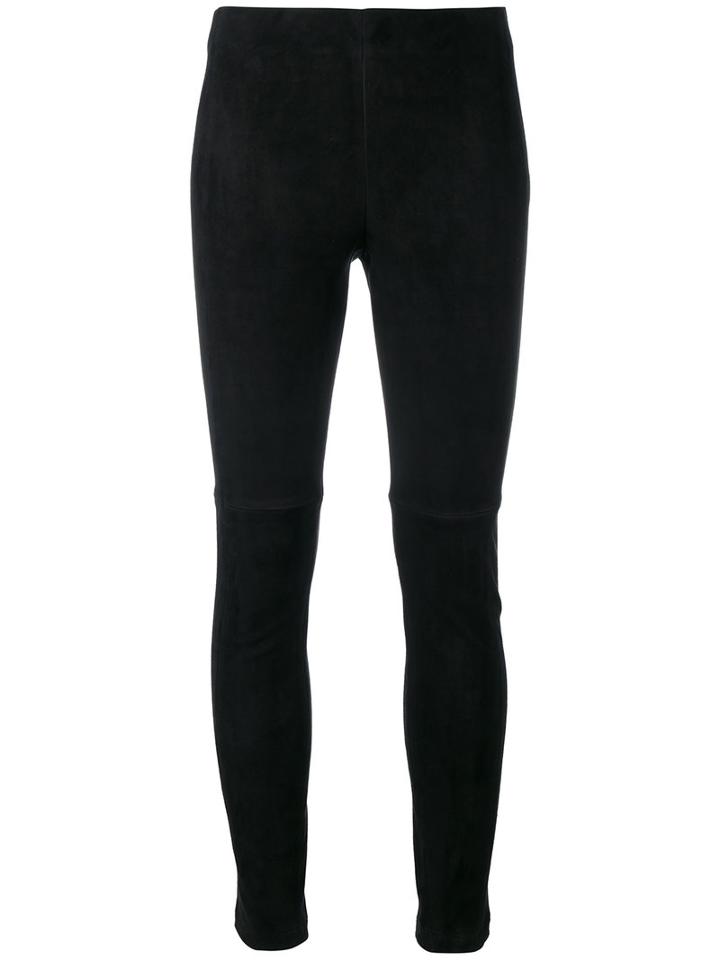 Theory - Navalane Leggings - Women - Lamb Skin - 4, Black, Lamb Skin