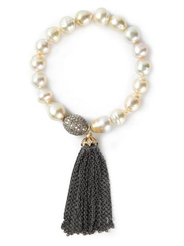 Loree Rodkin Pearl Tassel Bracelet