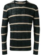 Nuur - Striped Jumper - Men - Cotton/linen/flax/polyester - 54, Black, Cotton/linen/flax/polyester
