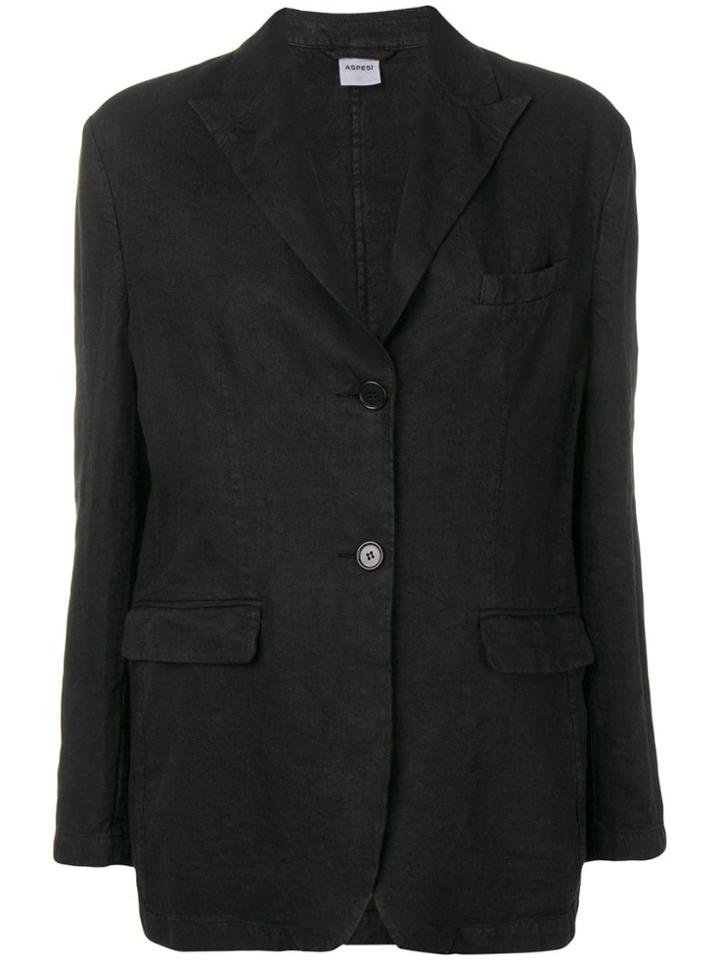 Aspesi Single-breasted Blazer - Black