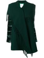 Moncler Draped Shawl Cardigan Coat - Green
