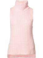 Novis Ribbed Detail Knitted Top, Women's, Size: Small, Pink/purple, Wool/cashmere