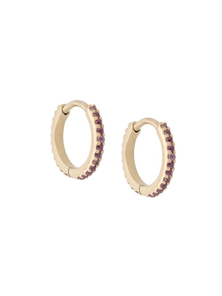 Maria Black 14kt Yellow Gold And Sapphire Rainbow Huggies
