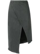 Olympiah Cutout Midi Skirt - Grey