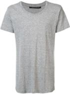 John Elliott 'curve U-neck' T-shirt, Men's, Size: Small, Grey, Cotton/polyester/rayon