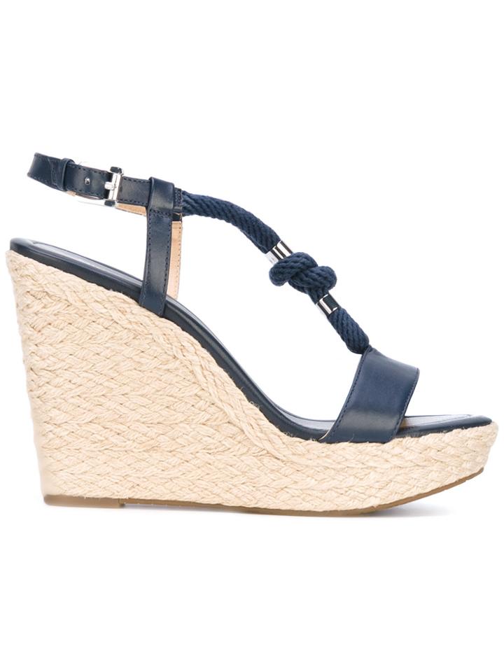 Michael Michael Kors Rope Detail Wedge Sandals - Blue