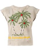 As65 Palm Tree Embroidered Top - Nude & Neutrals