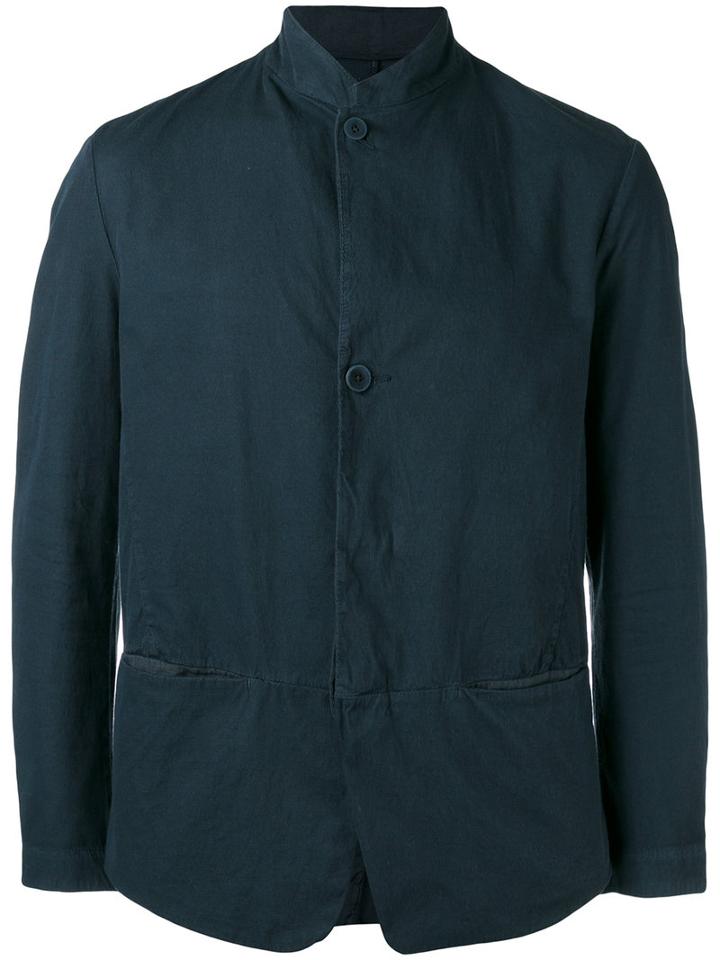 Transit - Lightweight Buttoned Jacket - Men - Silk/cotton/linen/flax/spandex/elastane - 48, Blue, Silk/cotton/linen/flax/spandex/elastane