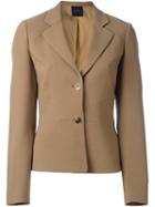 Agnona Two Button Blazer, Women's, Size: 42, Brown, Spandex/elastane/cupro/wool